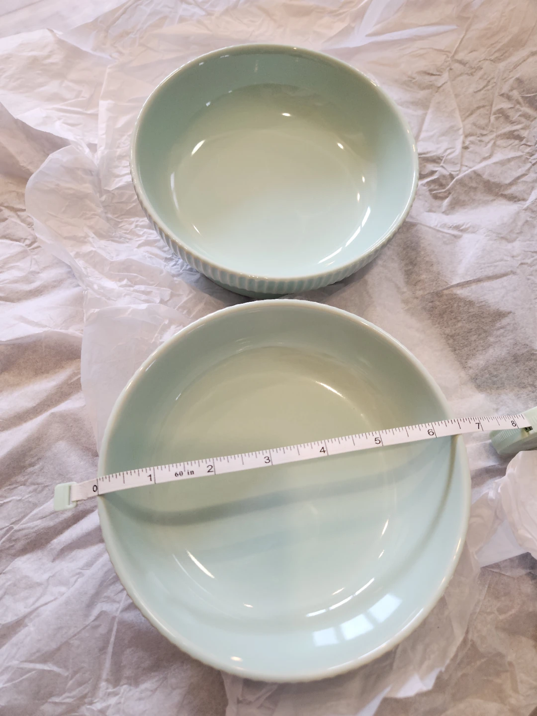 Set of 2 Green Ceramic Bowls - photo 3