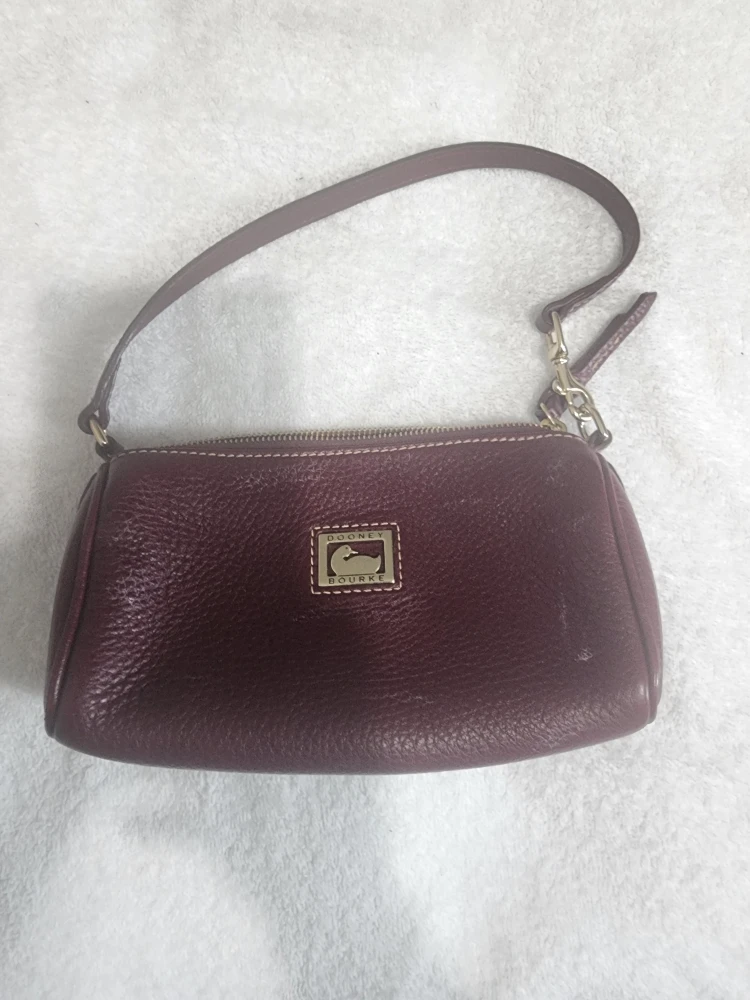 Dooney & Bourke Small Burgundy Leather Wristlet