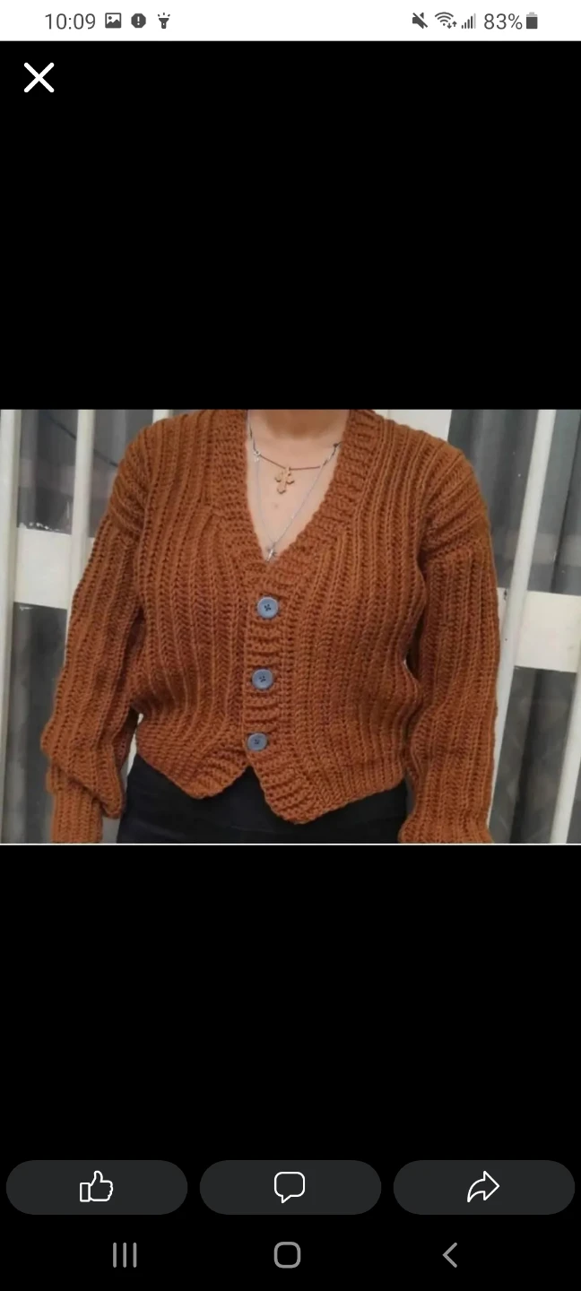 Brown Knit Cardigan