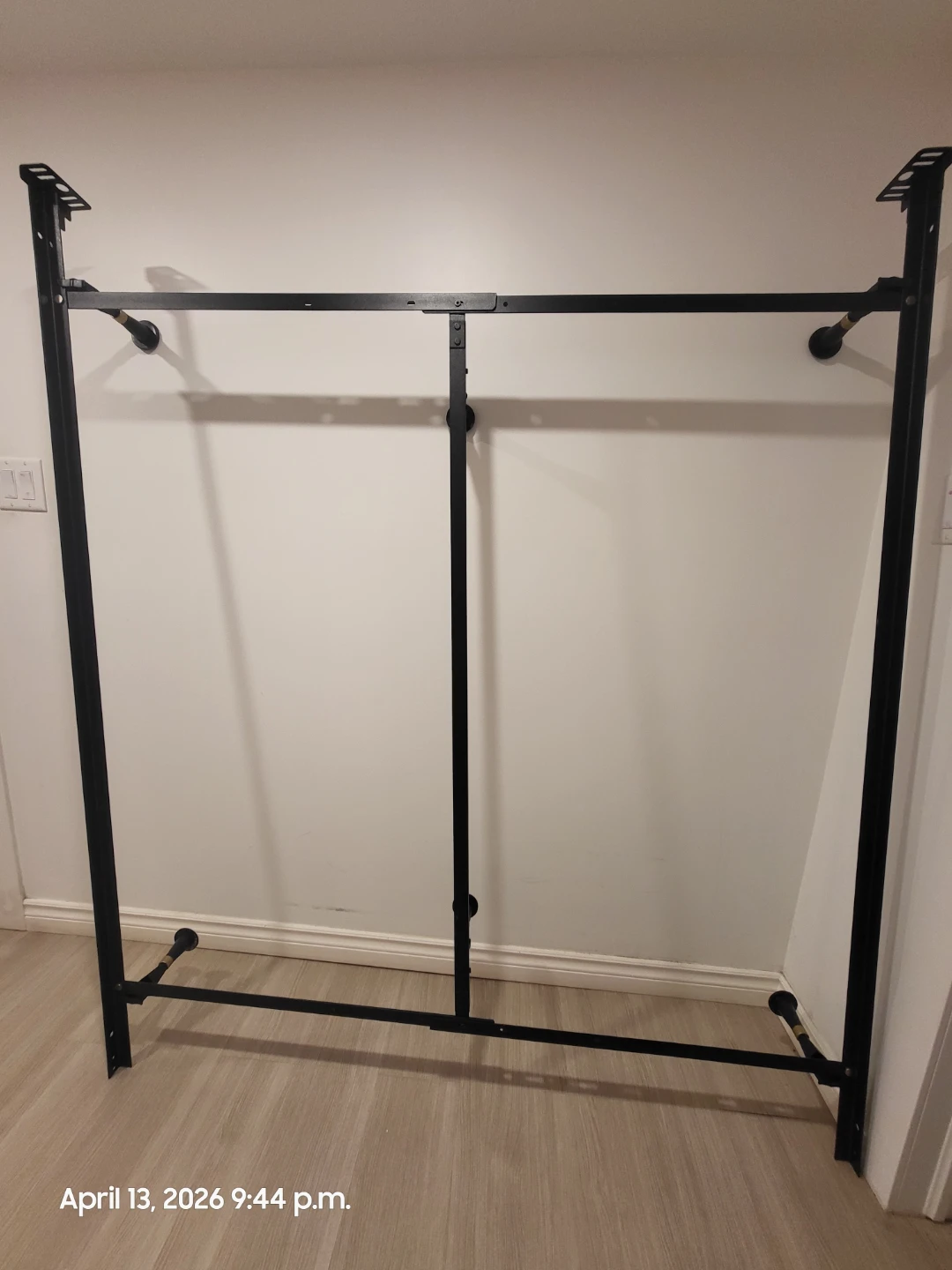 Wooden Headboard and metal bedframe