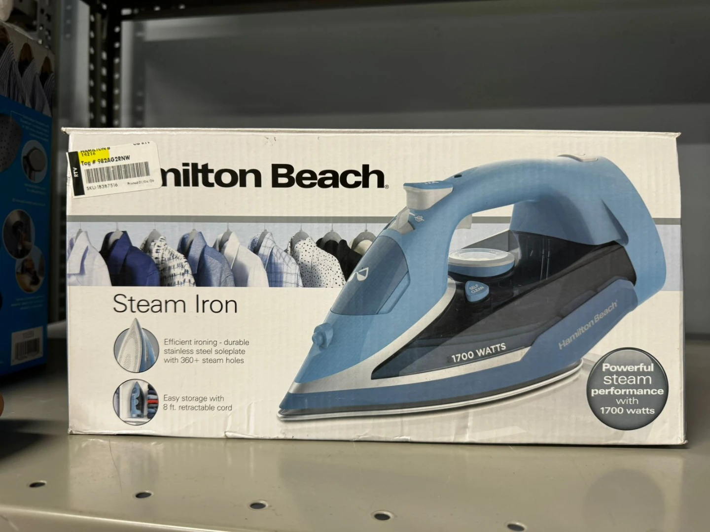 Hamilton Beach Steam Iron 1700 Watts