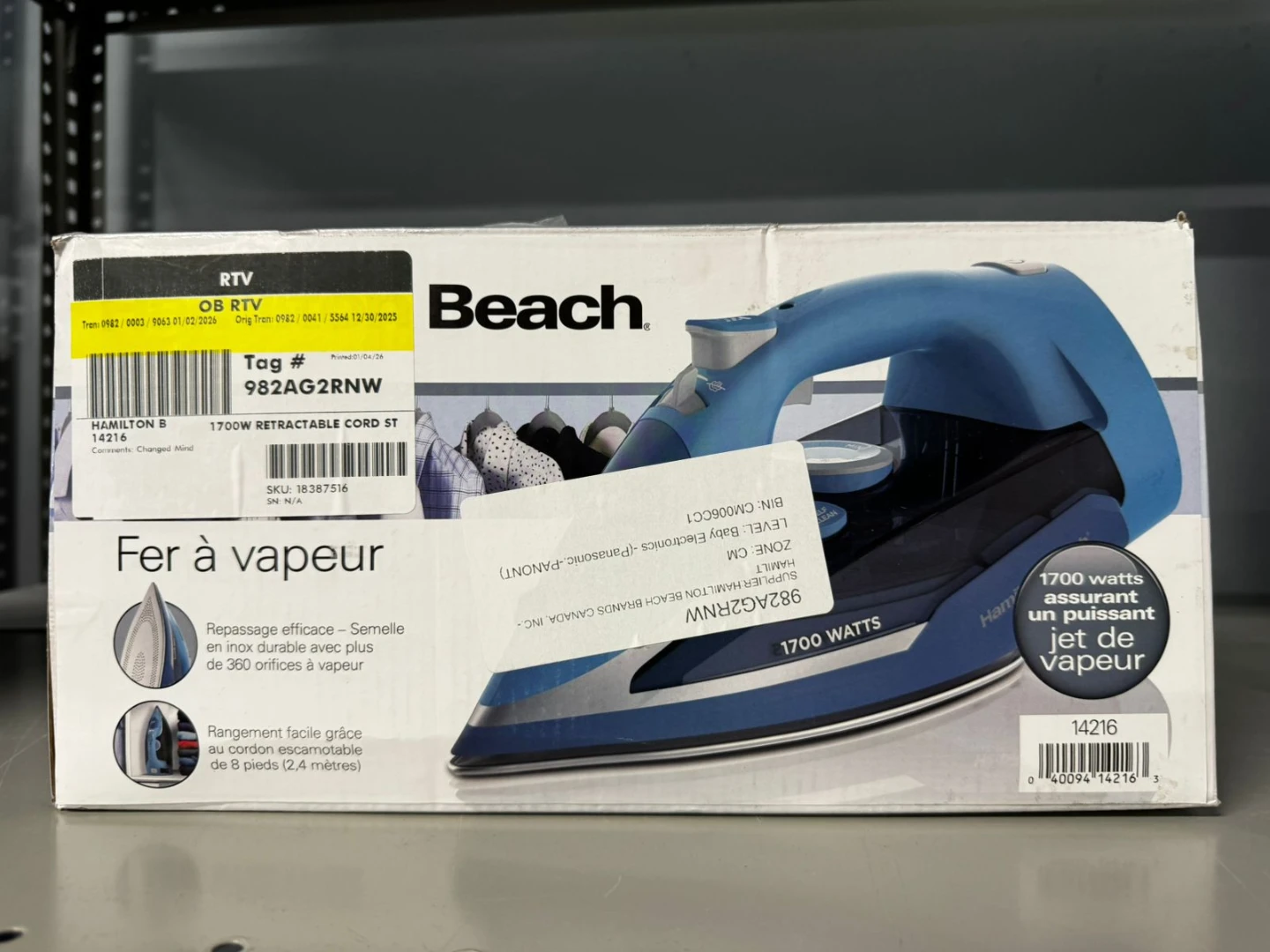 Hamilton Beach Steam Iron 1700 Watts - photo 2