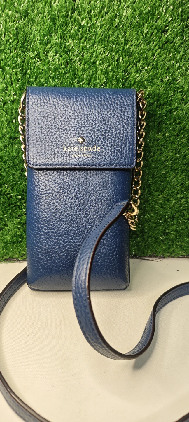 Kate Spade Blue Leather Crossbody Phone Bag