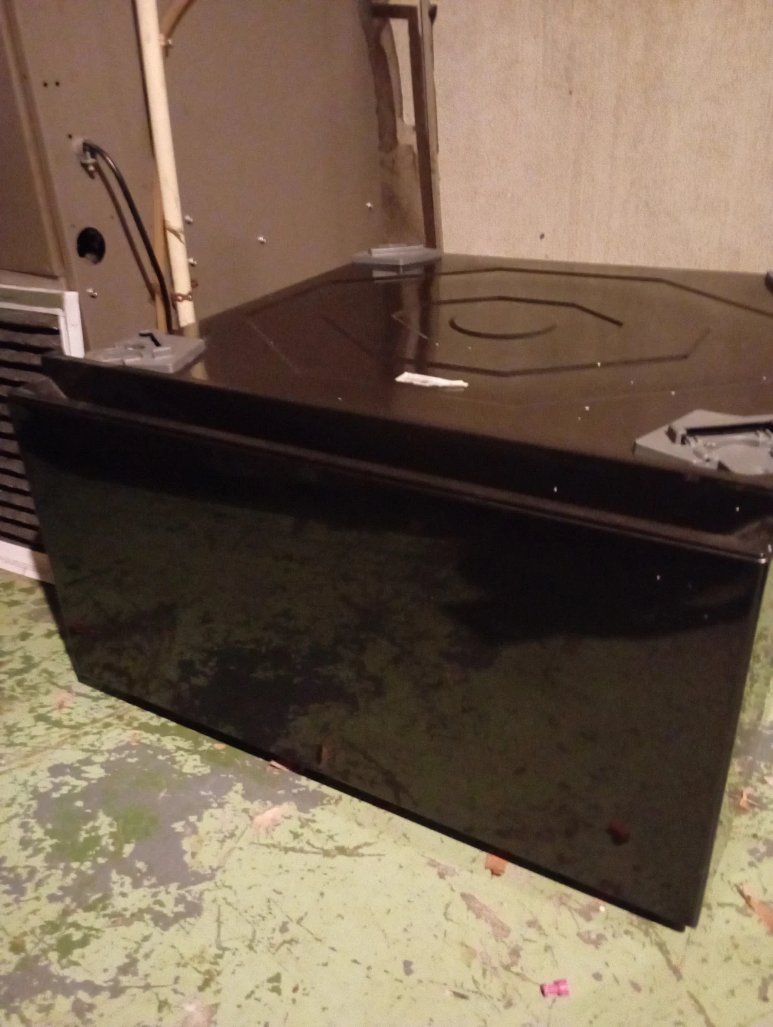 Black laundry storage base