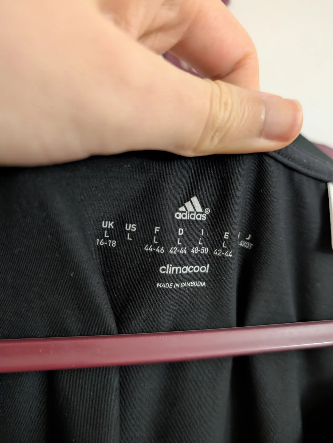 Adidas Climalite Gym Black T-Shirt Size L ptp 19" - photo 3
