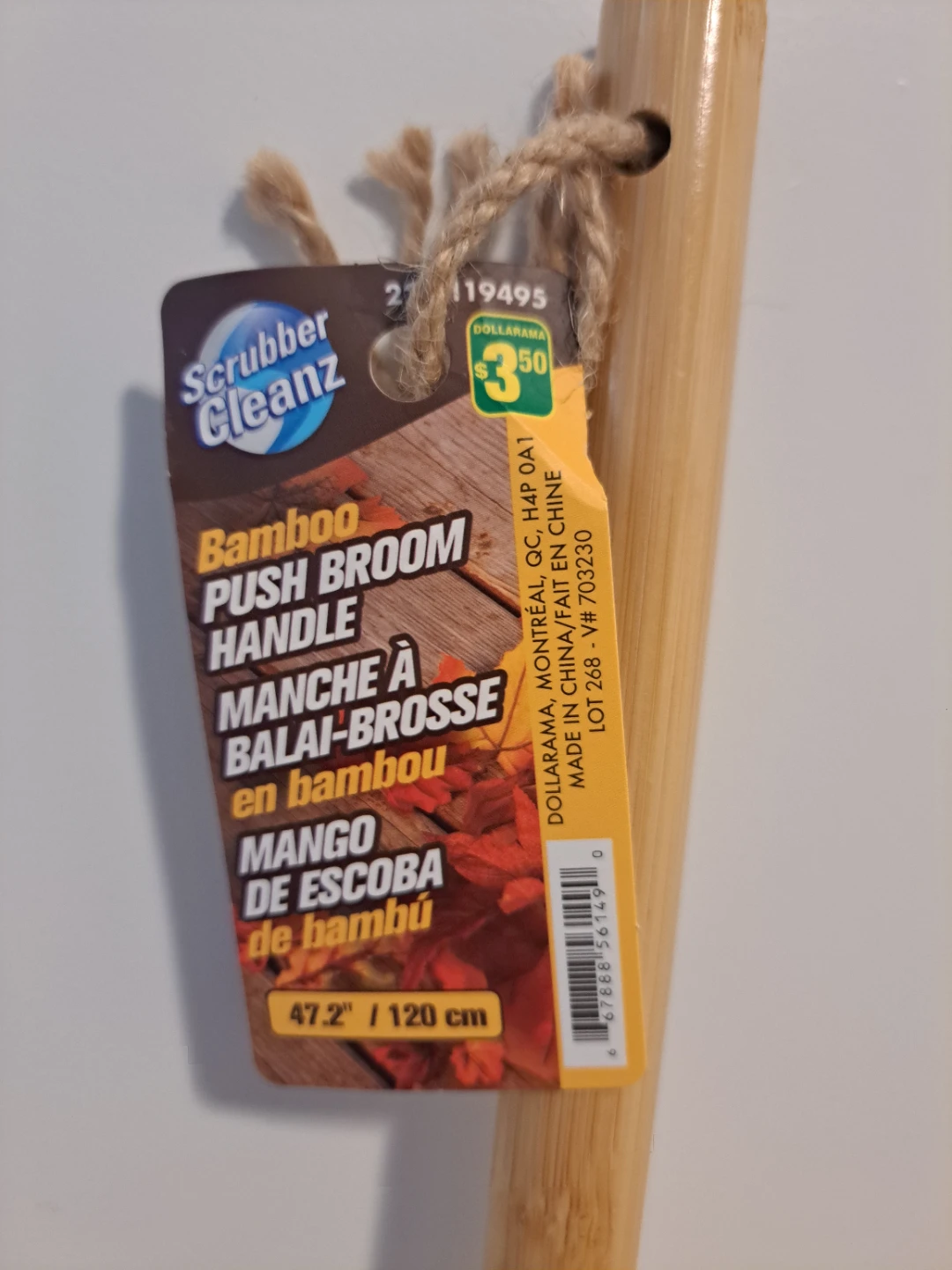 Scrubber Cleanz Bamboo Push Broom - photo 2