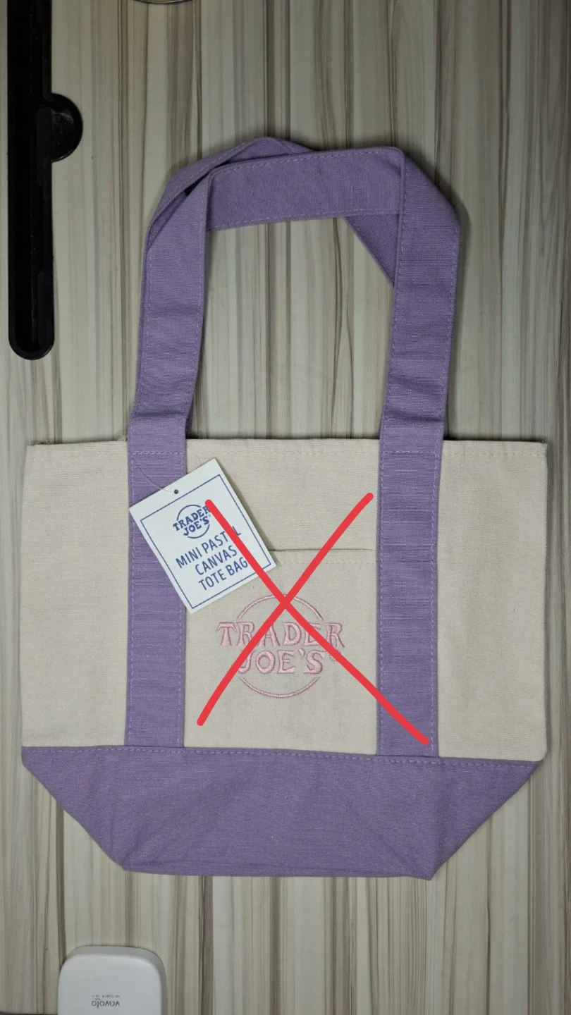 Trader Joe's mini tote bags 🩷🩵💜💚 - photo 4