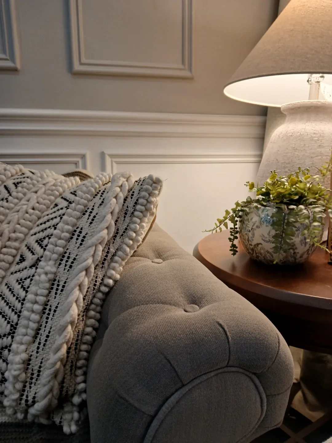 Grey Tufted Sofa - photo 2