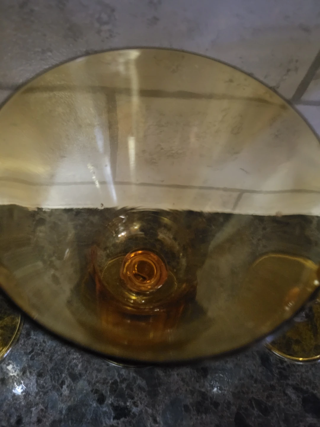 Vintage Amber Glass Stemmed Cocktail Glasses (Set of 3) - photo 5