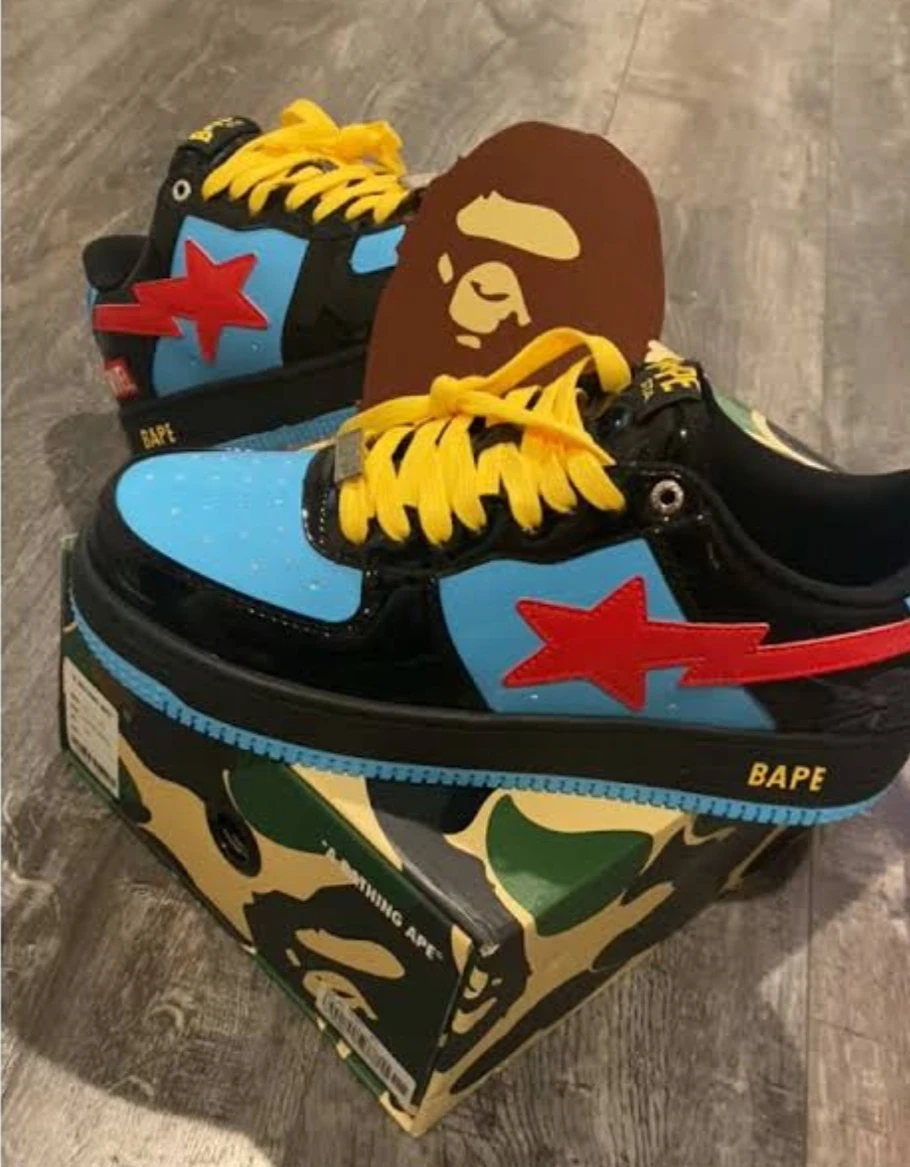 A Bathing Ape BAPE STA Low Blue Sneakers