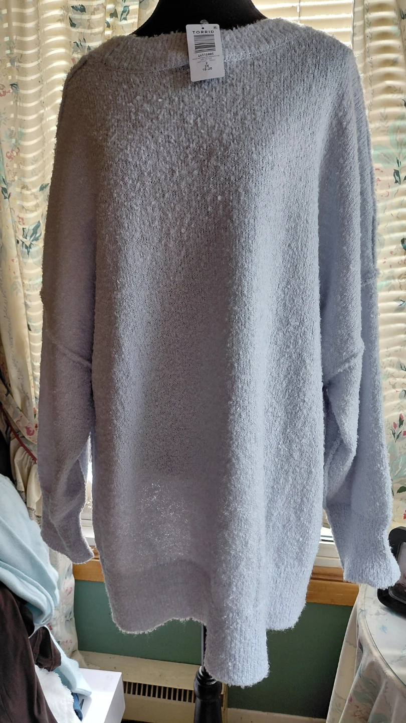 Torrid Boucle Knit Crew Neck Tunic Sweater