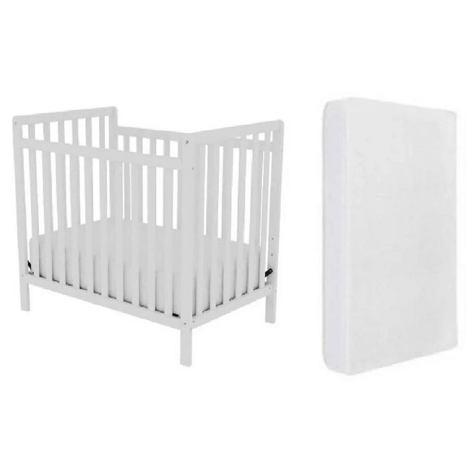 Mini Baby Crib w/ Mattress – Space Saving – NEW - photo 2