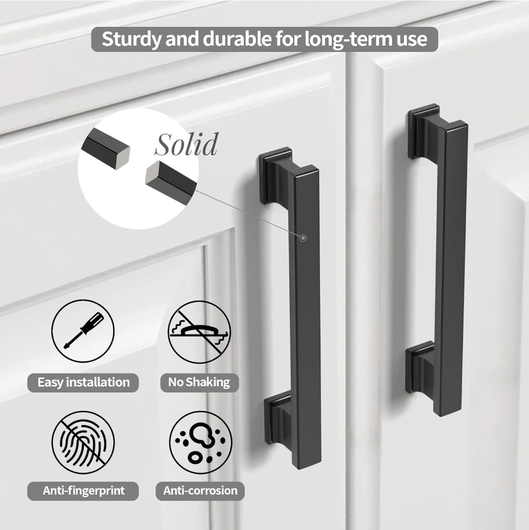 Matte Black Kitchen Cabinet Handles 🌱 (10 Pack) - photo 5