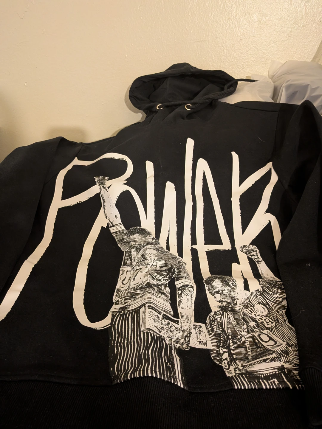 Black "Power" Graphic Hoodie - photo 3