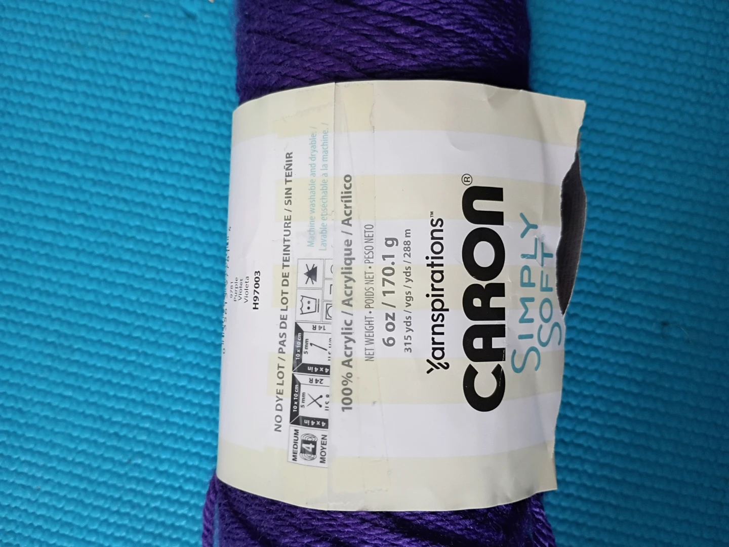 Caron Simply Soft Yarn - Purple - photo 2