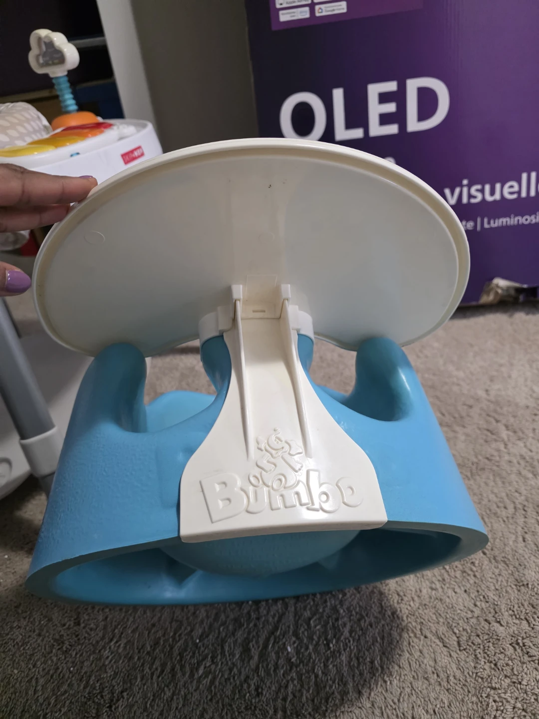 Bumbo Baby Seat with Tray - Blue - photo 2