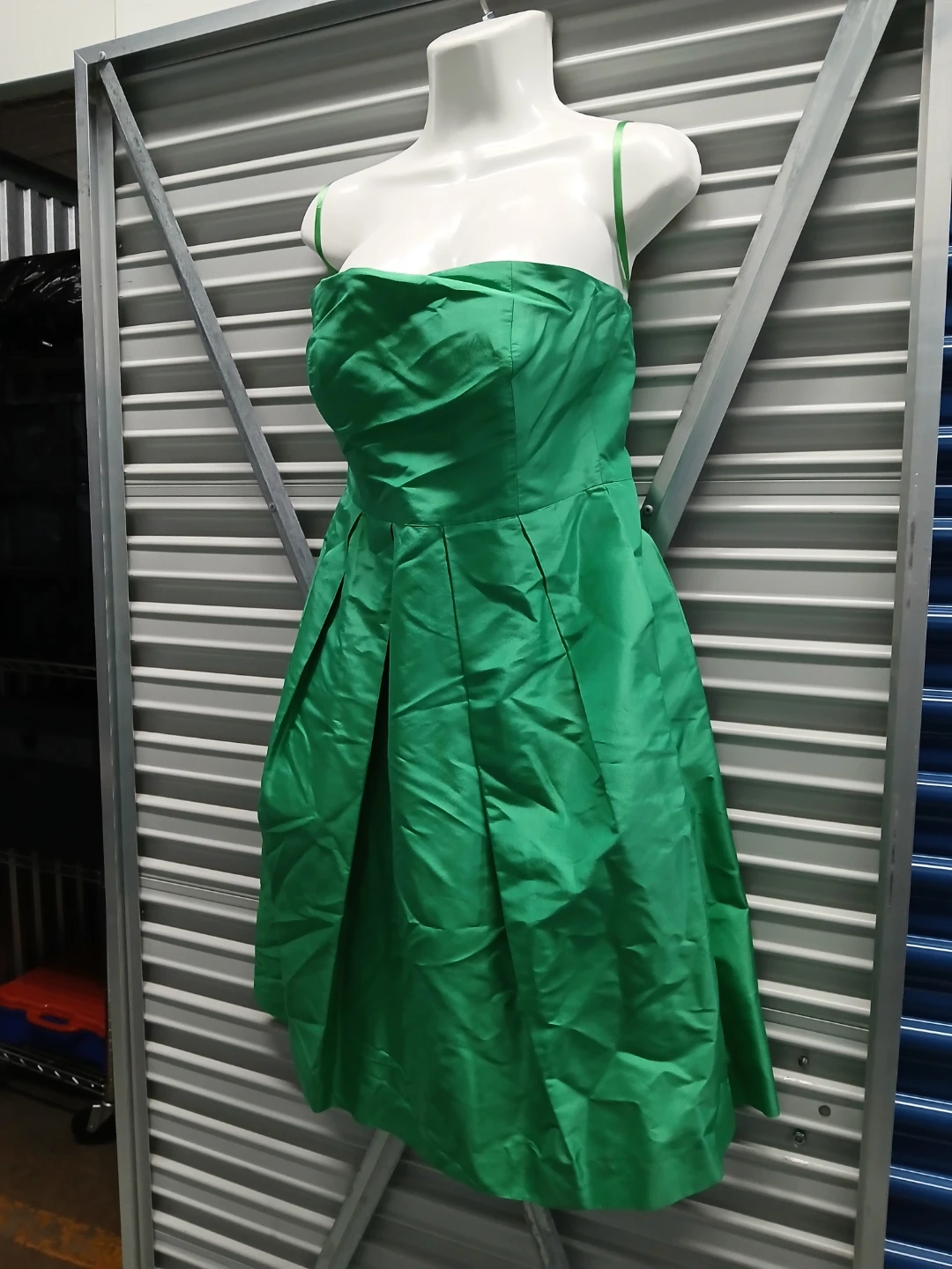 J. Crew Green Silk Strapless Dress Size 6 - photo 4