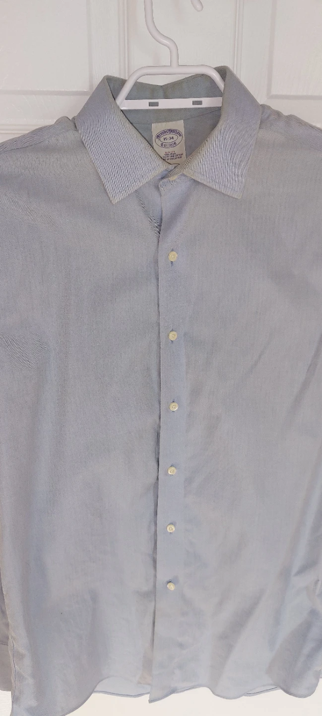 Brooks Brothers Men's Slim Fit Light Blue Dress Shirt 15-34