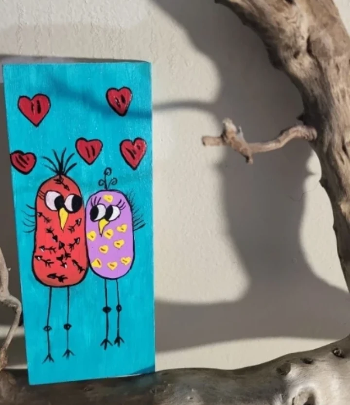 Two Owls in Love Painting