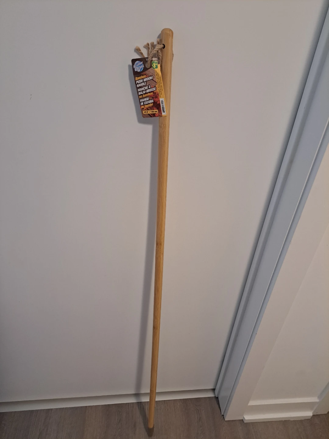 Scrubber Cleanz Bamboo Push Broom Handle 47.2" / 120 cm