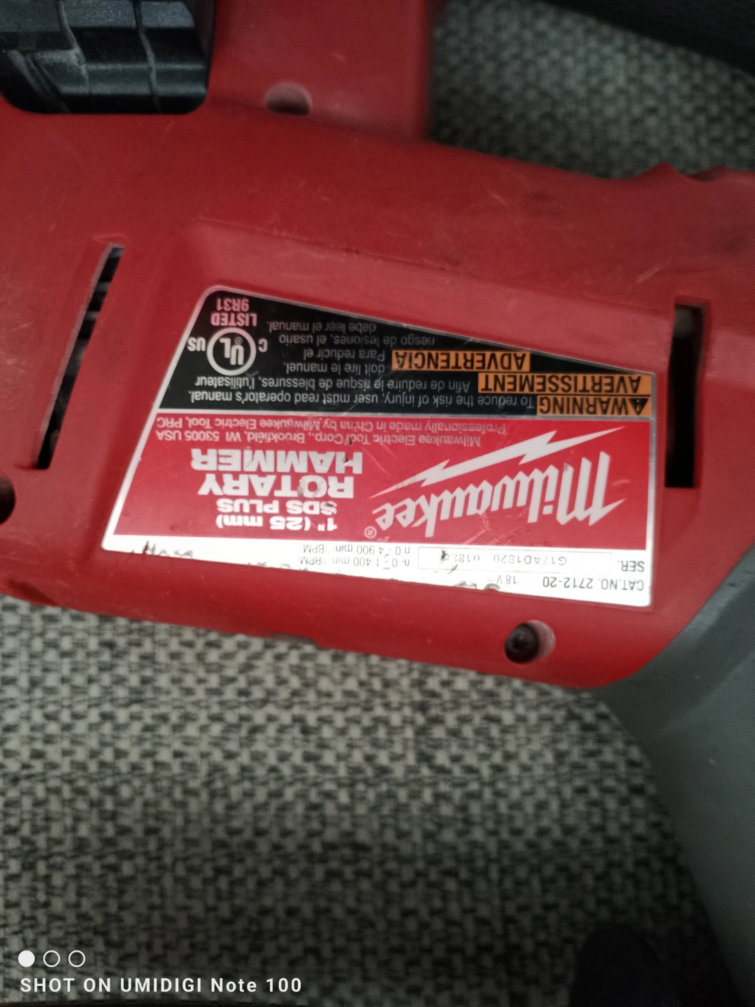 Milwaukee Rotary Hammer SDS Plus 1" (25 mm) - photo 3