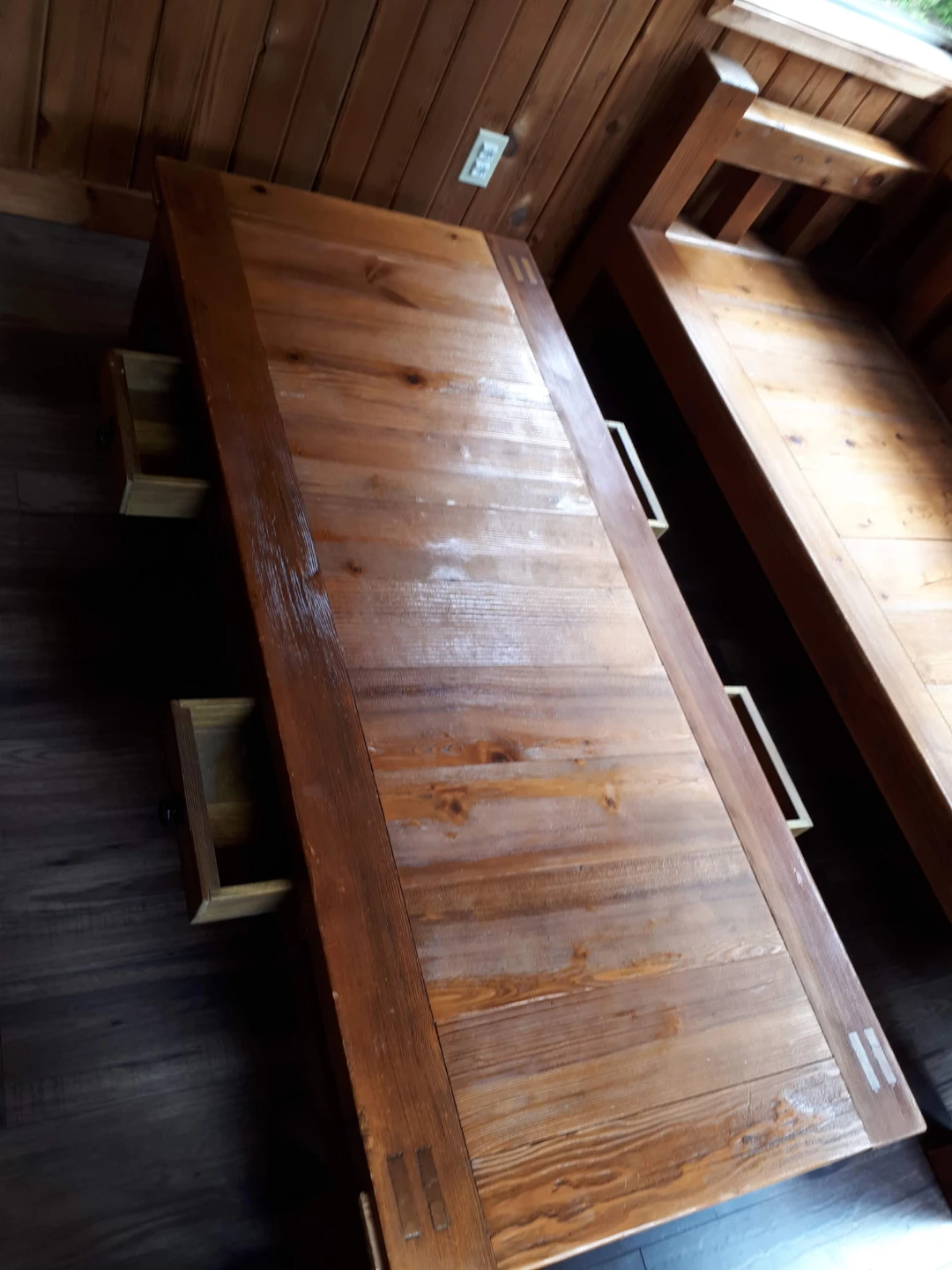 Wooden Coffee Table with Drawers - photo 3