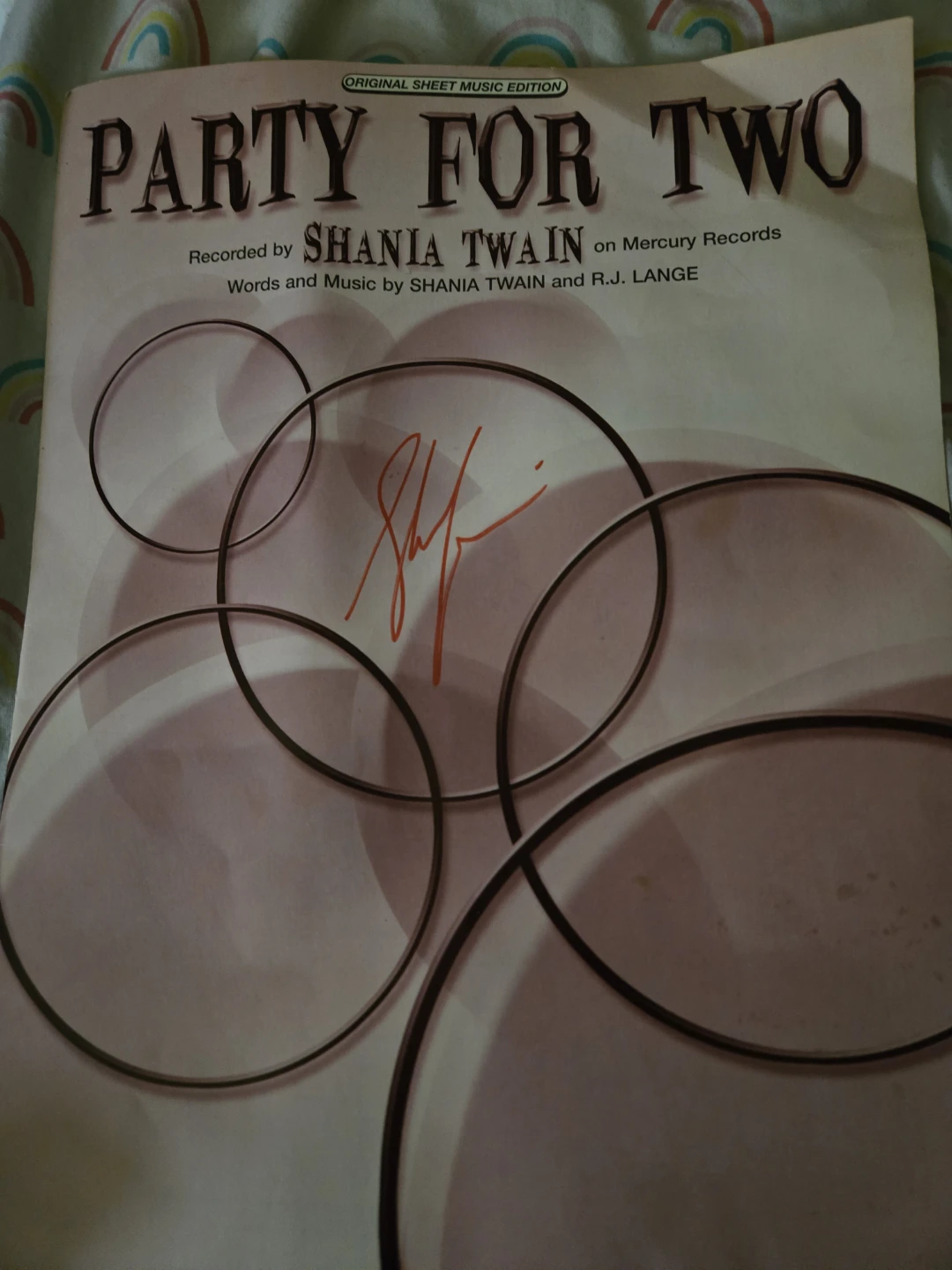Shania Twain Autogaphed Party For Two Sheet Music - photo 2