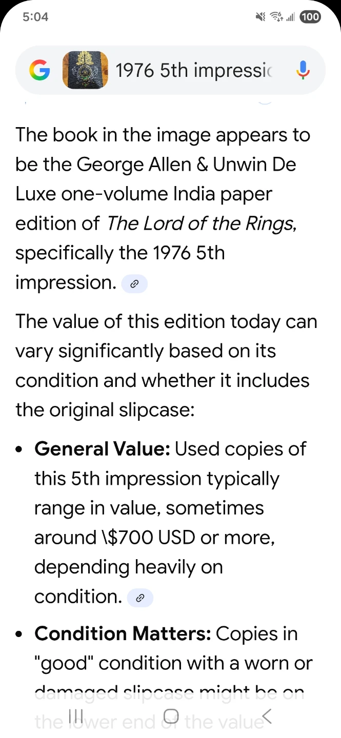 1976 The Lord of the Rings by J.R.R. Tolkien.  5th impression - photo 5