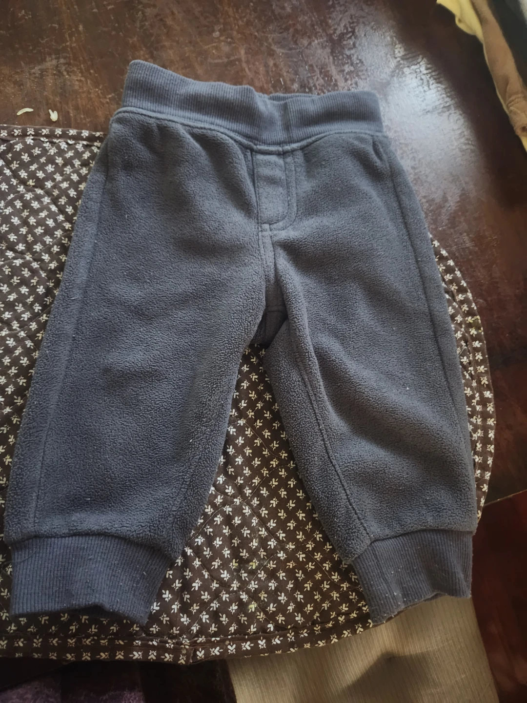 Grey Fleece Pants-3 to 6months