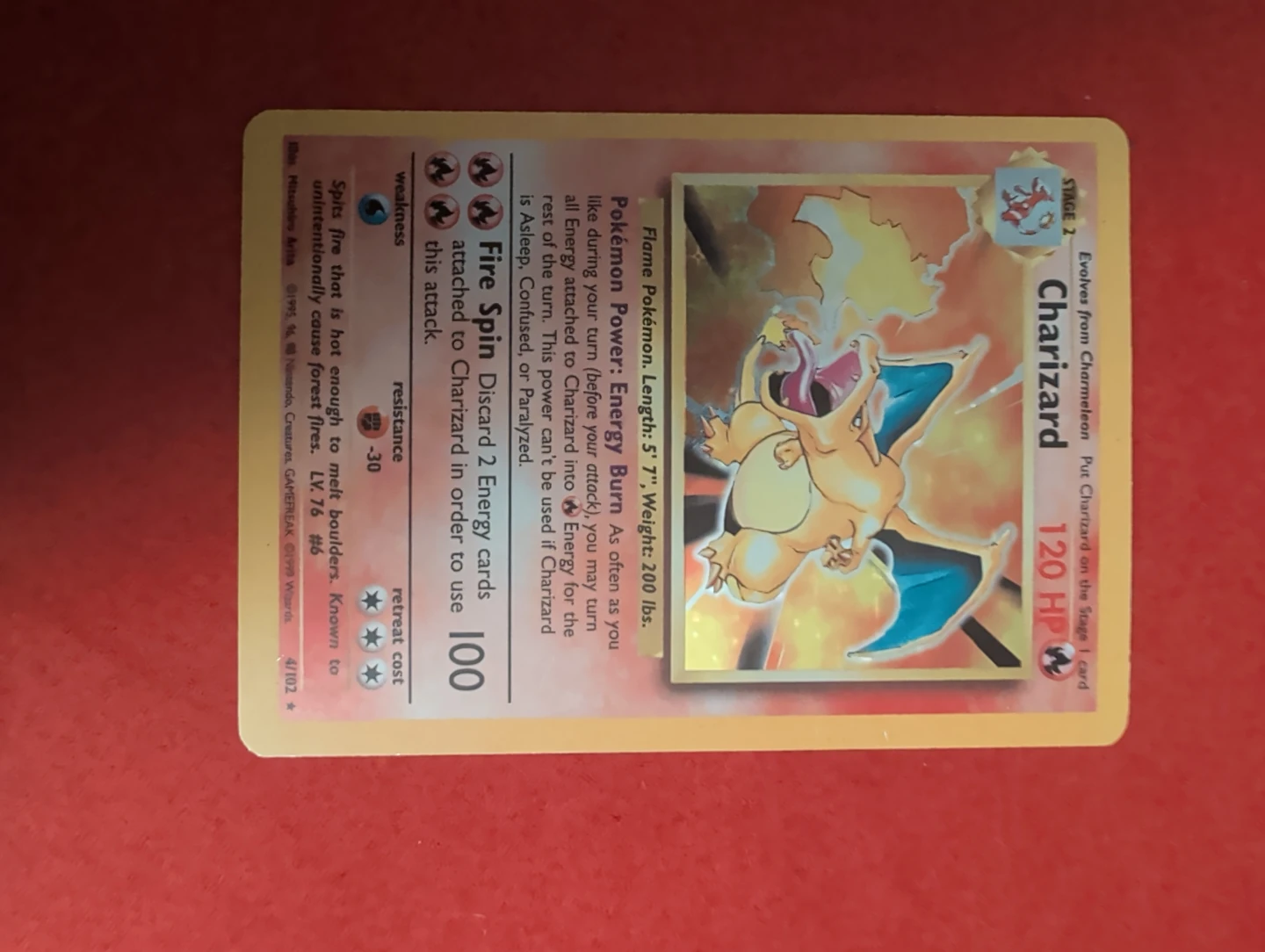 Base Set unlimited Charizard