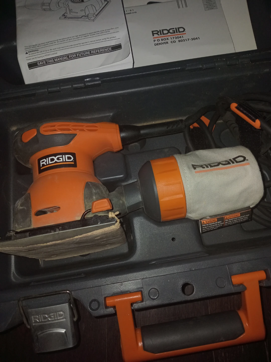 RIDGID Orbital Sander with Case - photo 2