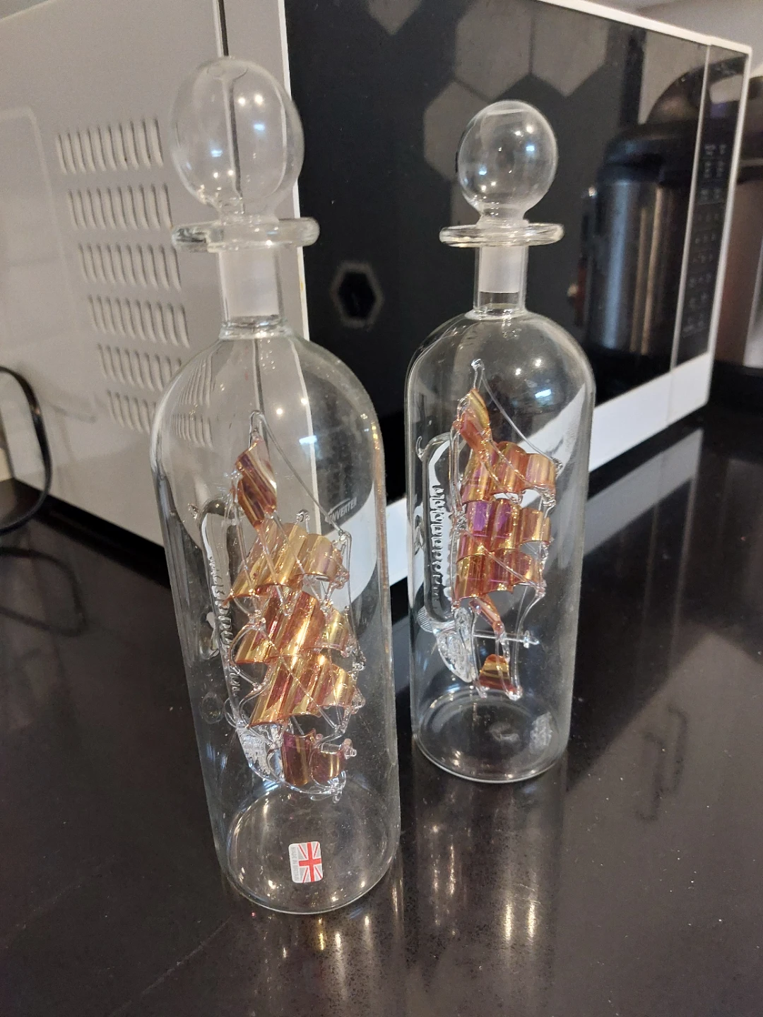 Glass Decanter with Ship Inside - Set of 2 - photo 5