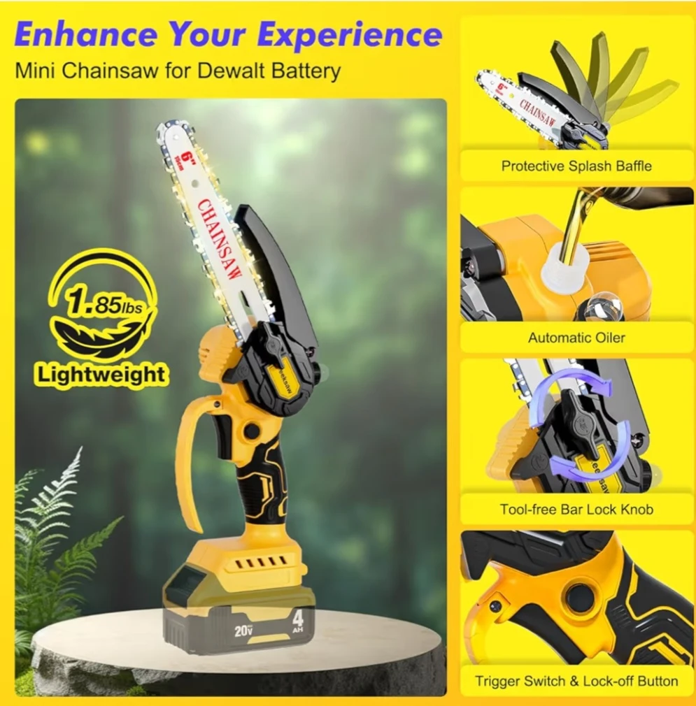 Zeeksaw 4-inch Mini Chainsaw with Accessories - photo 5
