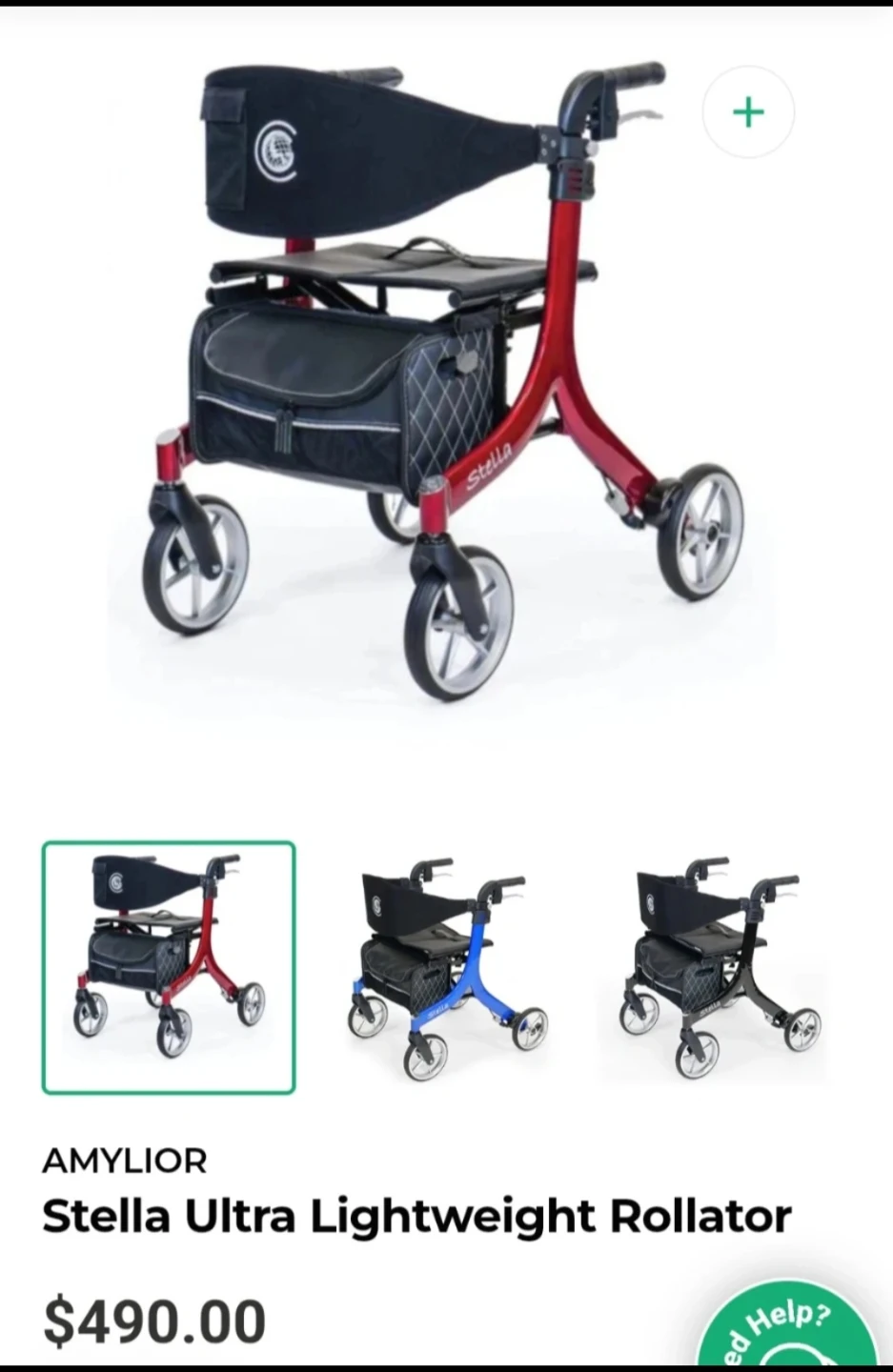 Ultra Lightweight Rollator Walker orig $500 Located CRANSTON SE