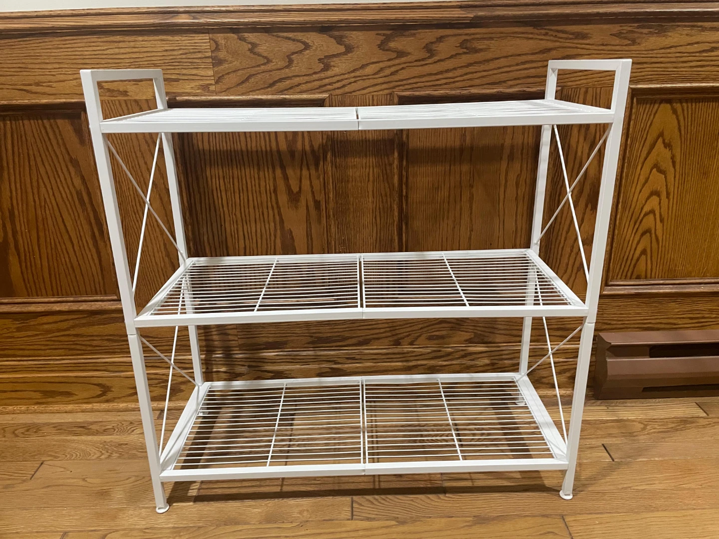 White 3-Tier Metal Wire Shelving Unit
