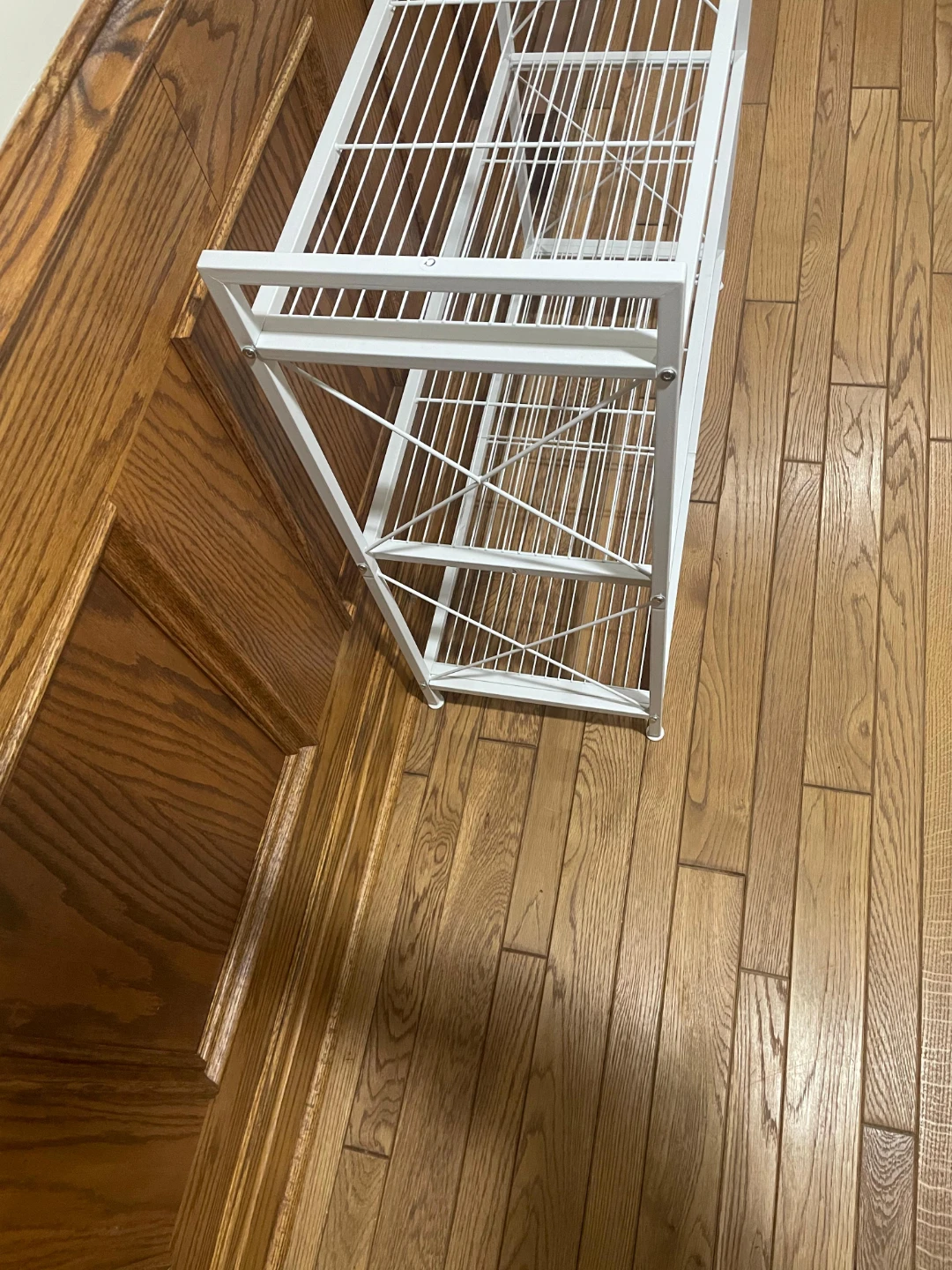 White 3-Tier Metal Wire Shelving Unit - photo 3
