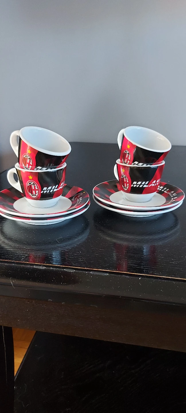 AC Milan Espresso Cups and Saucers Set