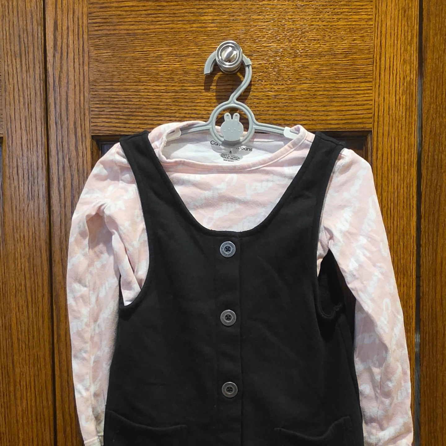 Calvin Klein Jeans Girls Pinafore Dress & Top Set