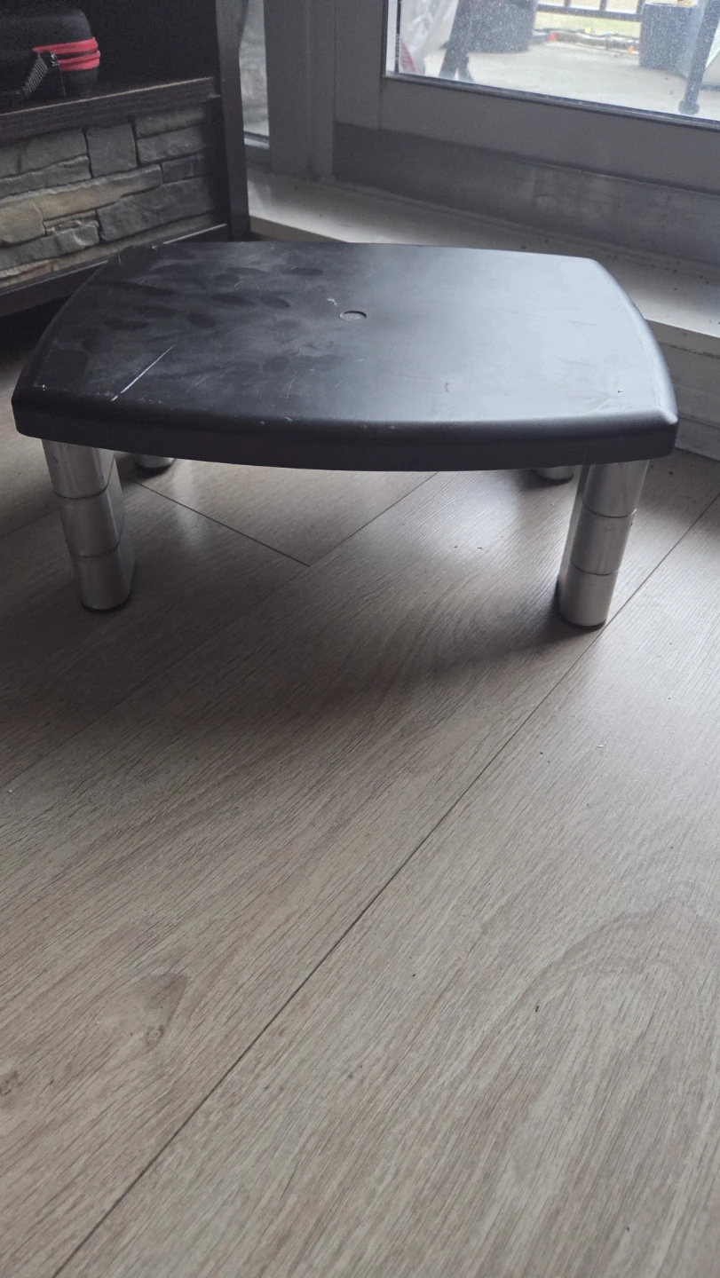3M Black Monitor Stand with Silver Legs