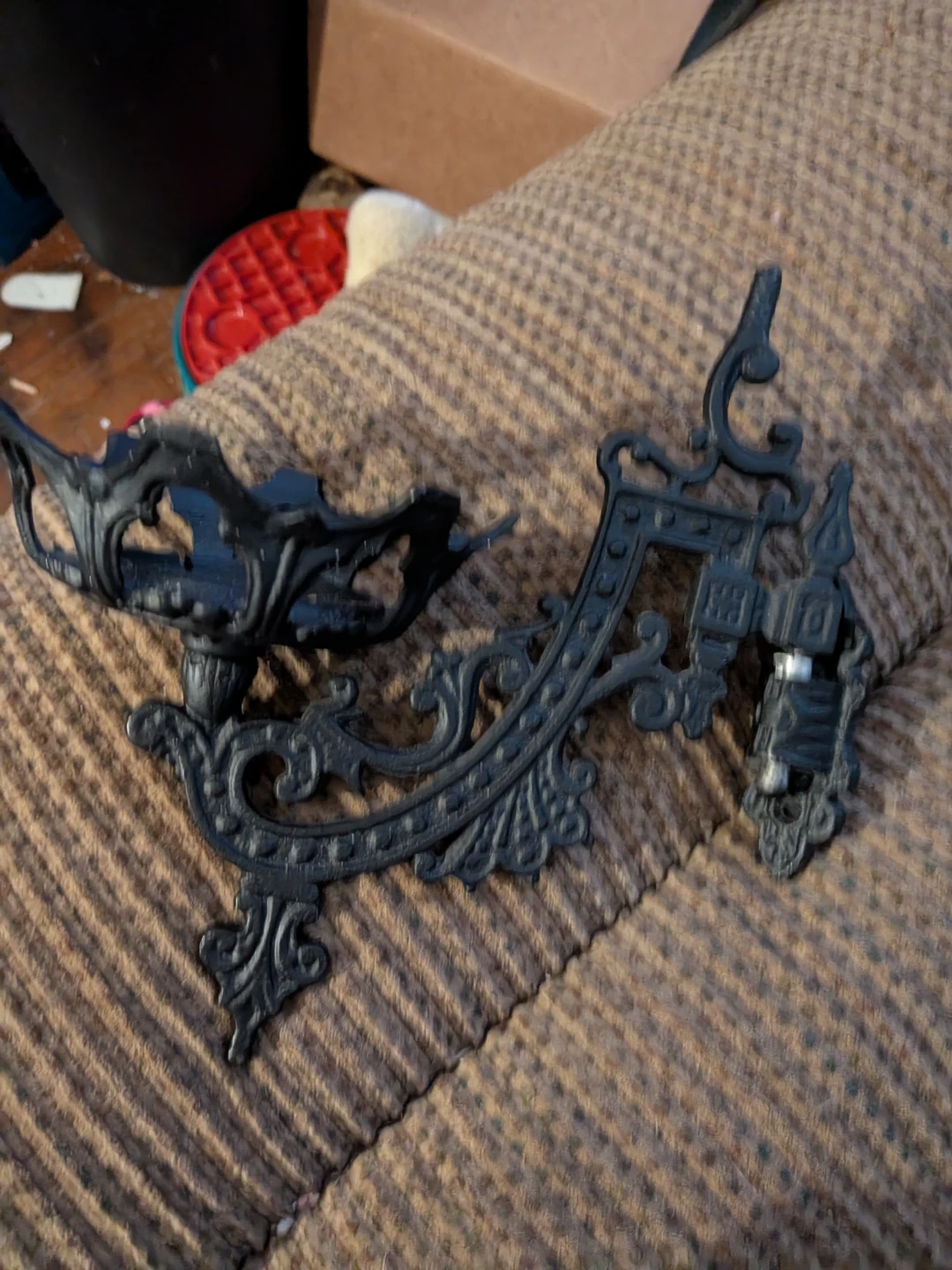 Black Cast Iron Wall Sconce Candle Holder