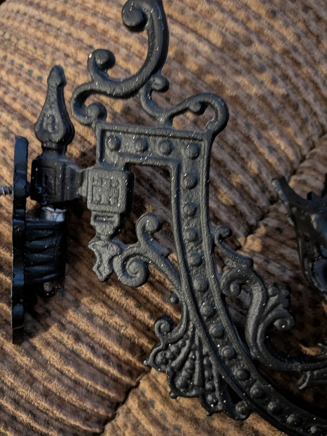 Black Cast Iron Wall Sconce Candle Holder - photo 4