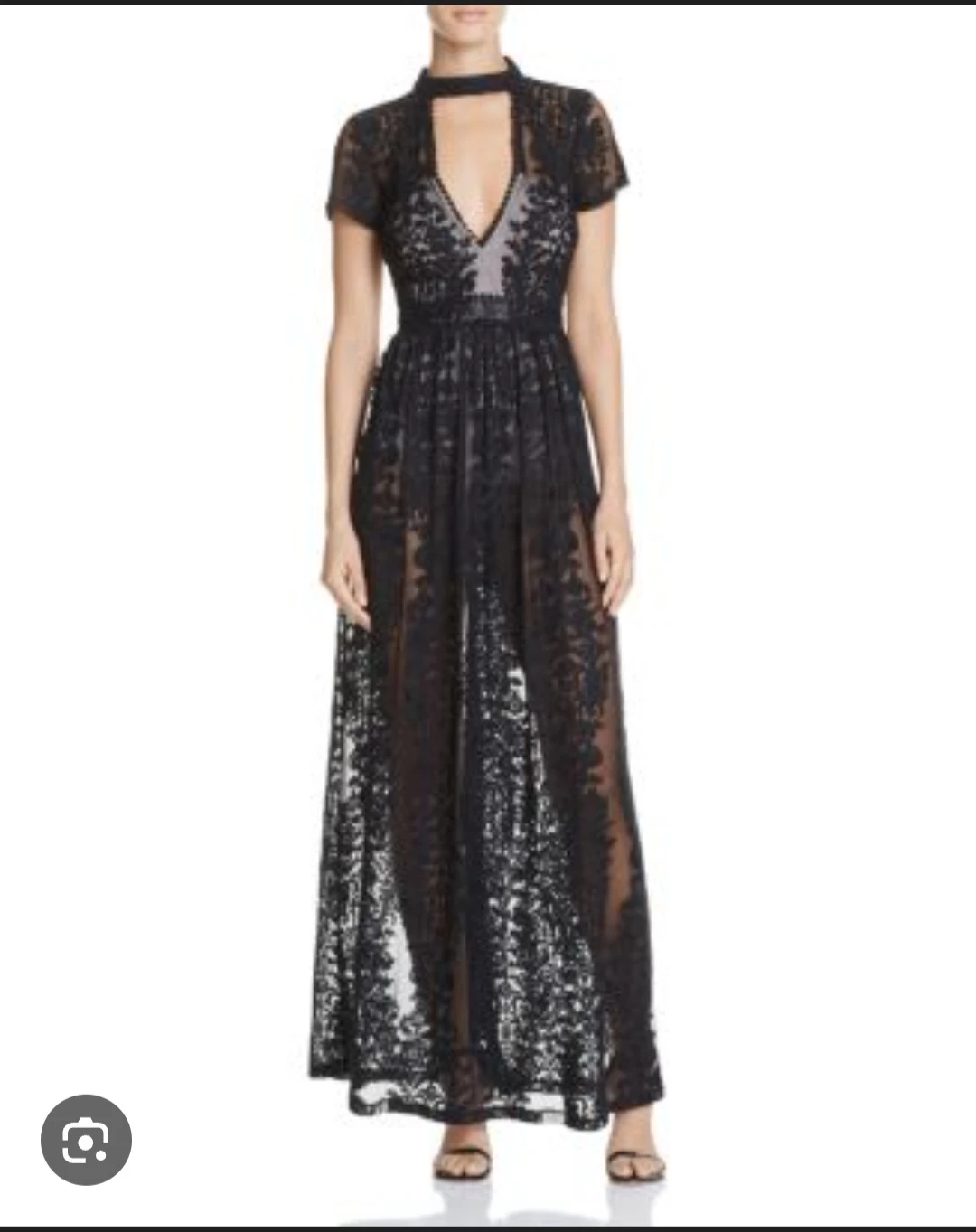 Black Lace Maxi Dress