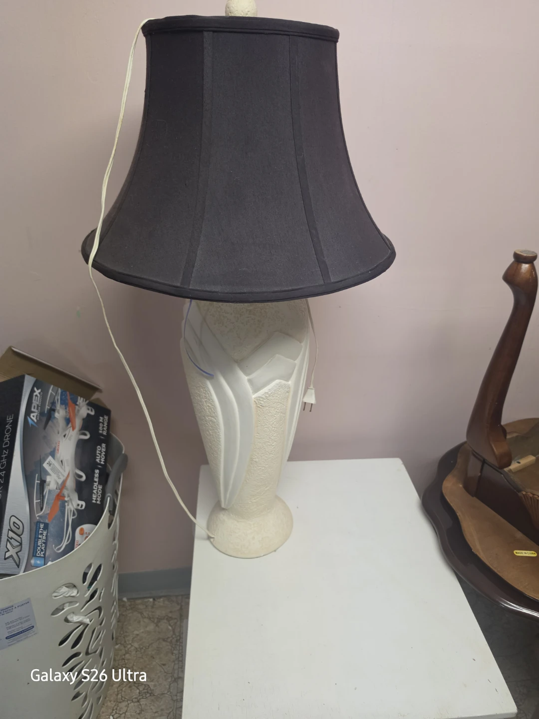 Pair of Table Lamps with Black Shades - photo 3