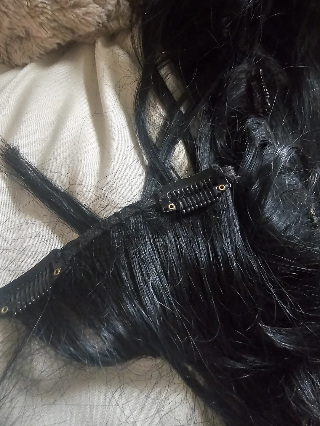 Clip-in Hair Extensions - Black - photo 2