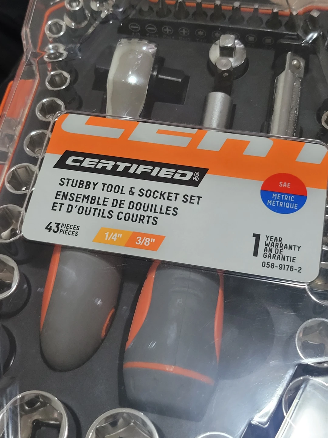 Certified Stubby Tool & Socket Set - 43 Pieces - photo 2