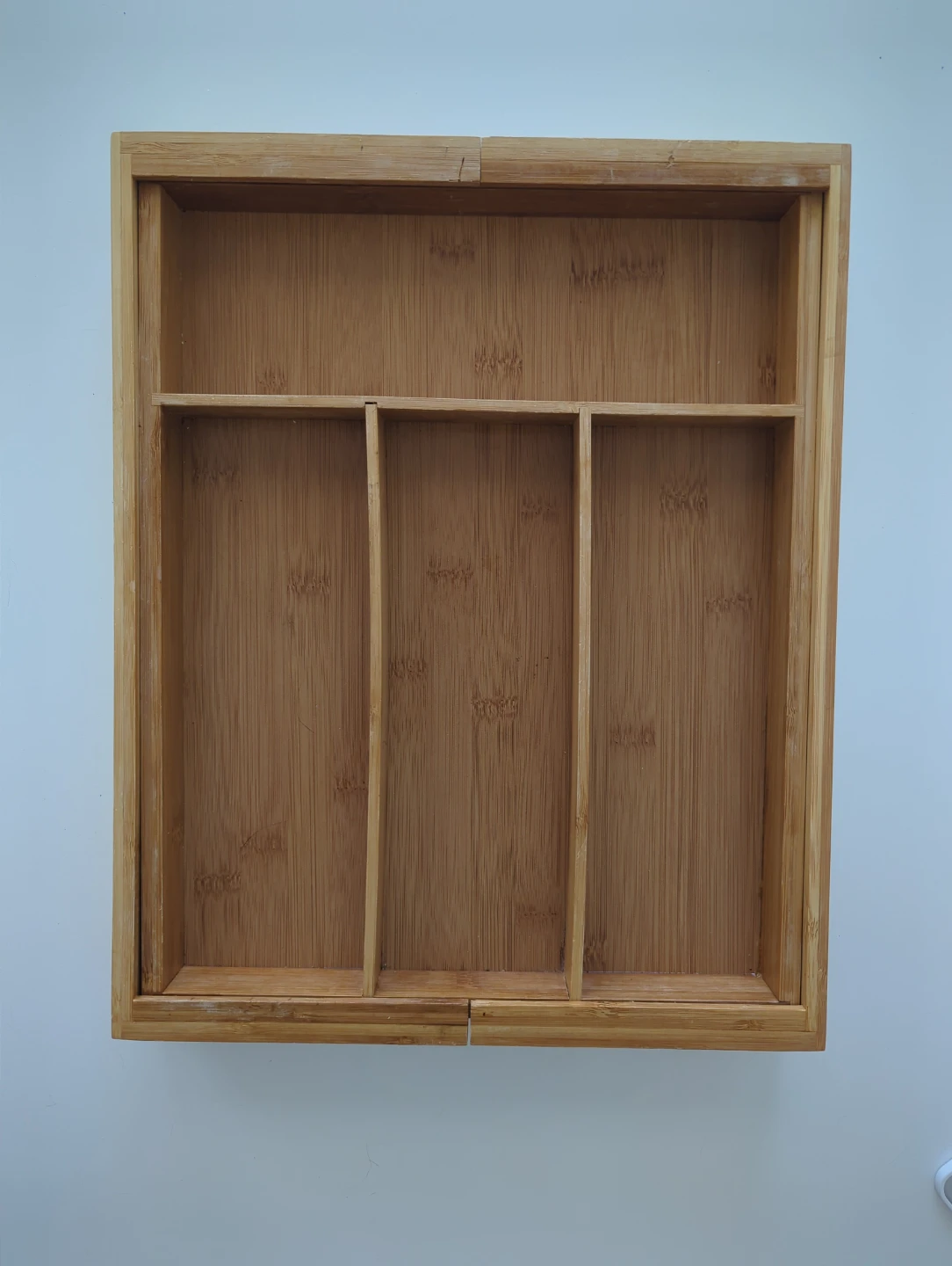 Bamboo Cutlery Organizer Tray Expandable - photo 3