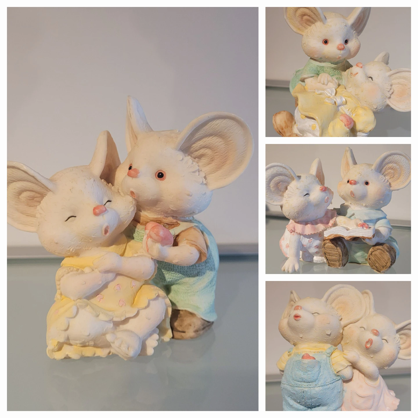 New Adorable Mouse Couple Figurine (set of 4)