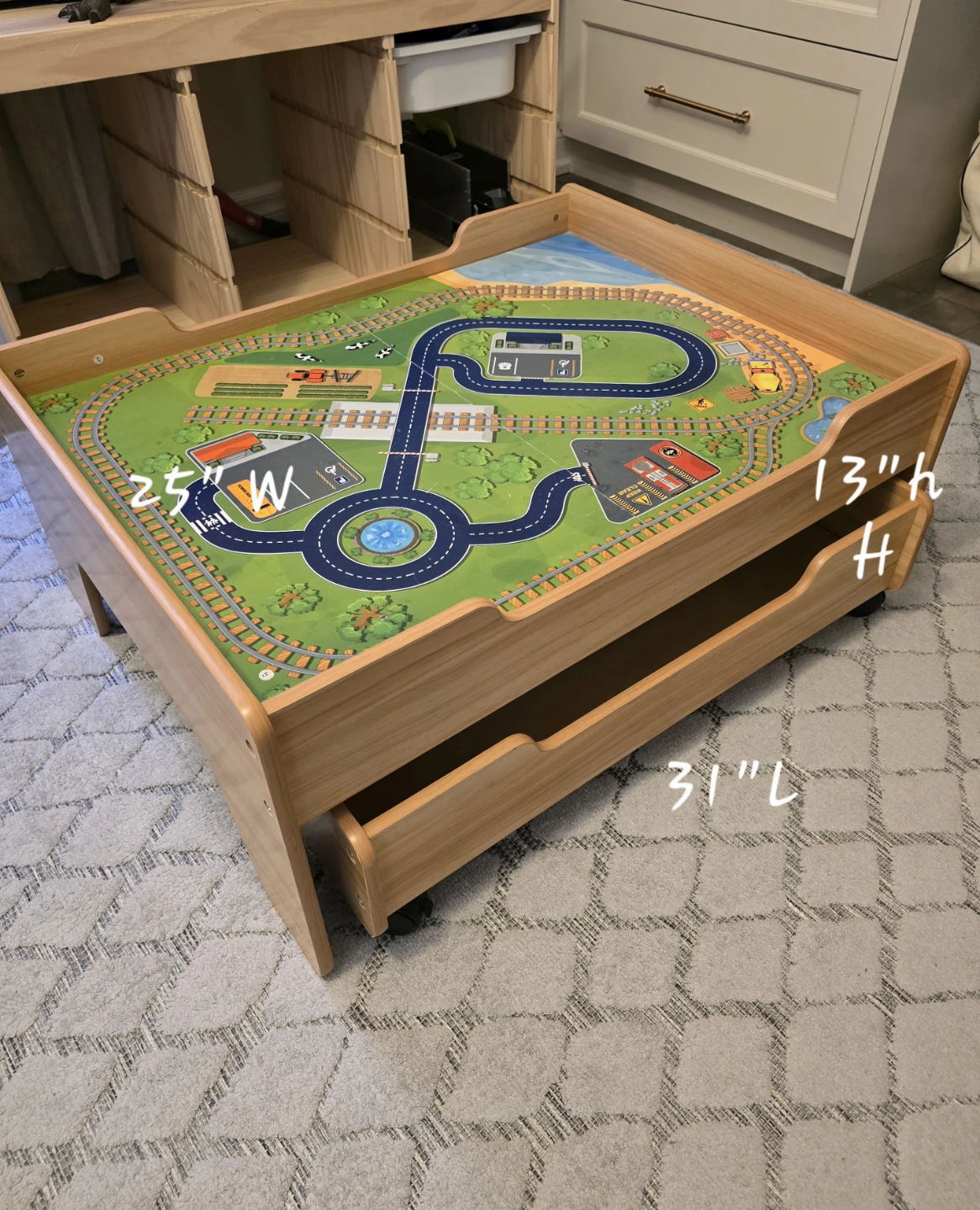 Wooden Train Table