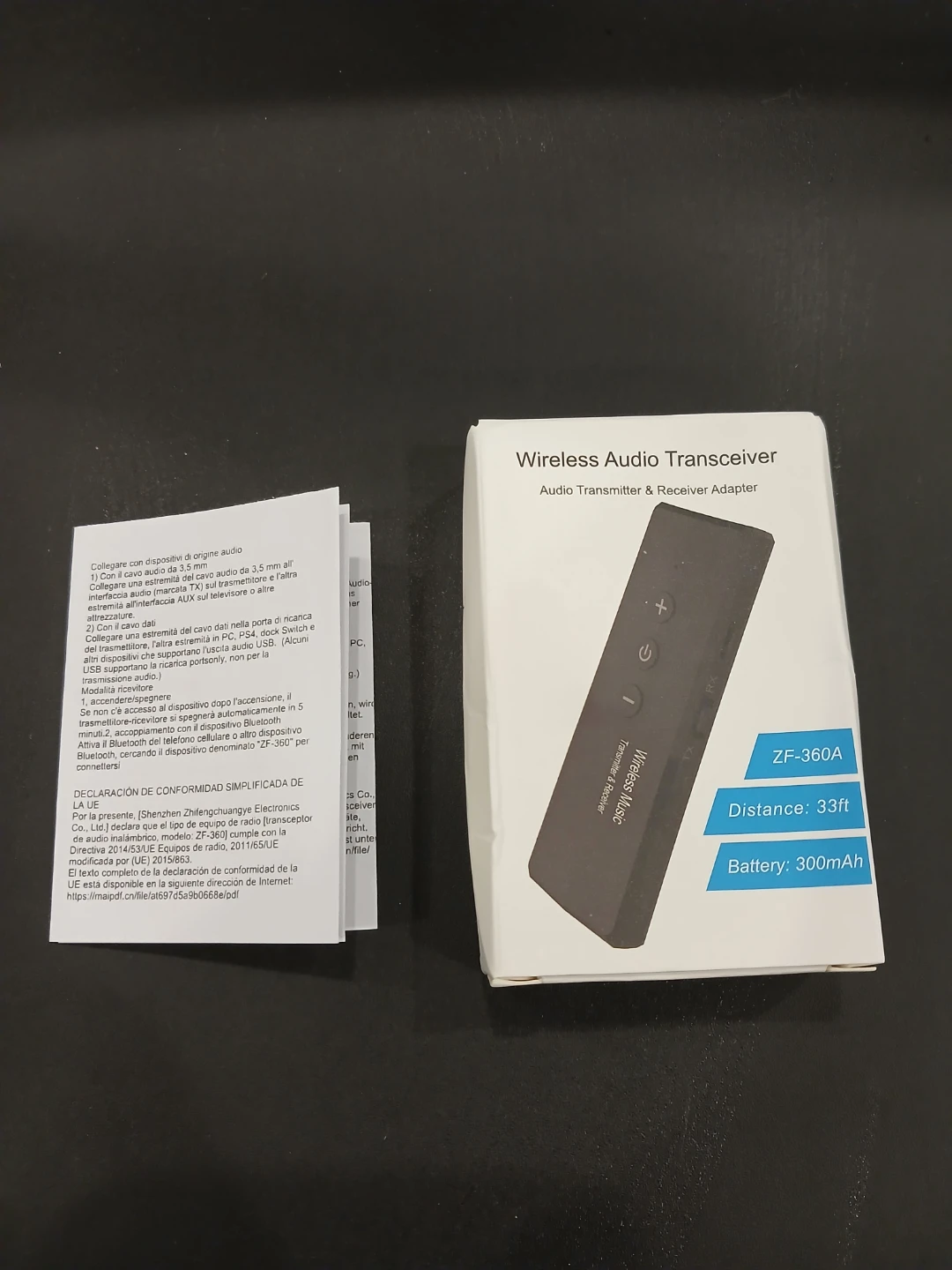 Wireless Audio Transceiver Transmitter & Receiver Adapter