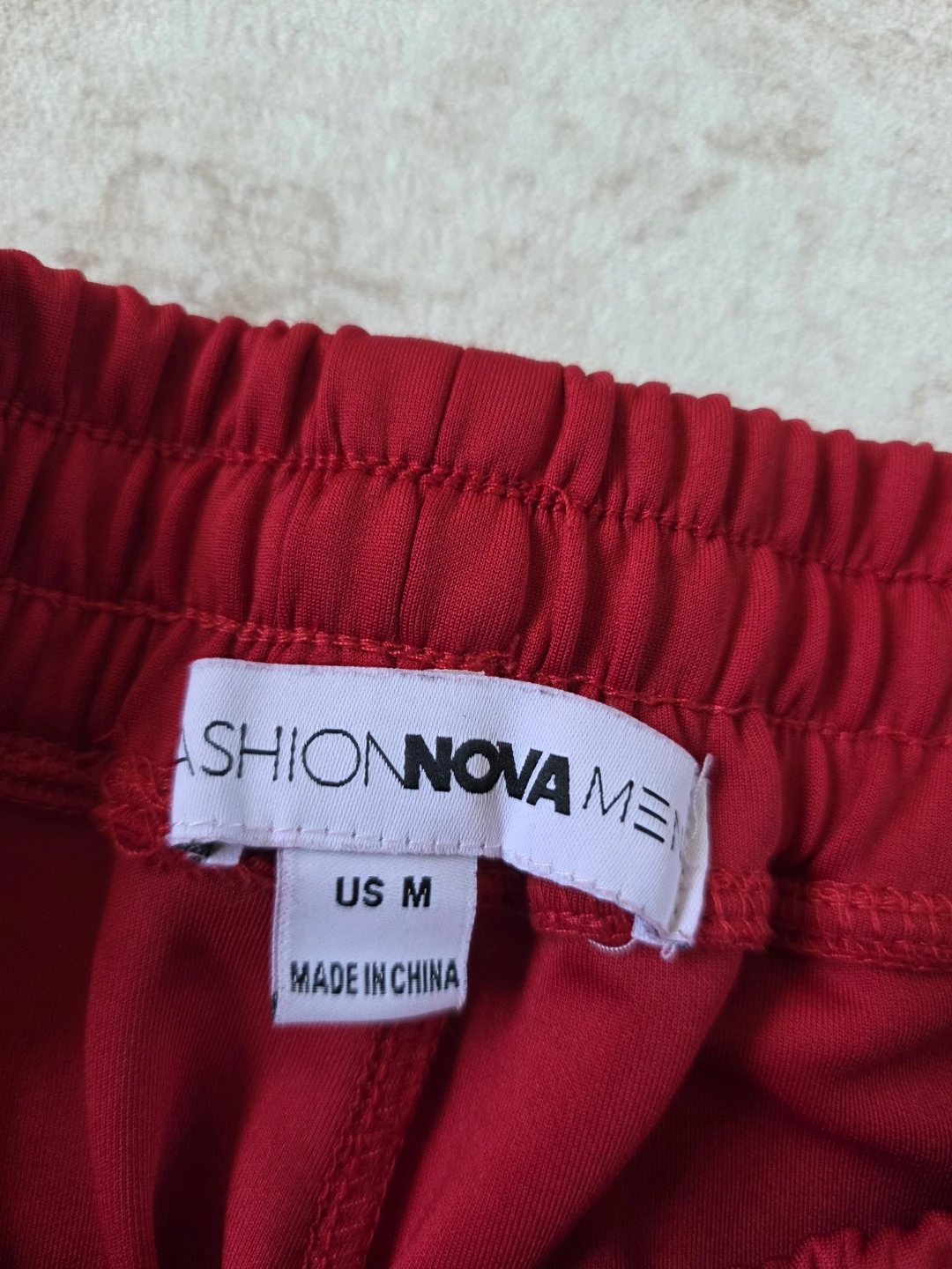 Fashion Nova Men's Red Jogger Pants Size M - photo 3